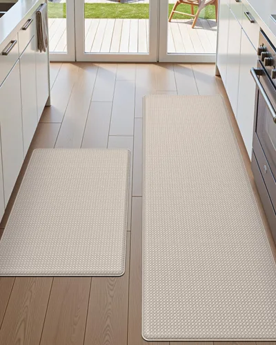 Miniatura 14 de DEXI Alfombrillas de Cocina Acolchadas Anti Fatiga, 17x59, Alfombra de Pasillo para Estar de Pie Impermeable, Espuma Viscoelástica Cómoda Acolchada