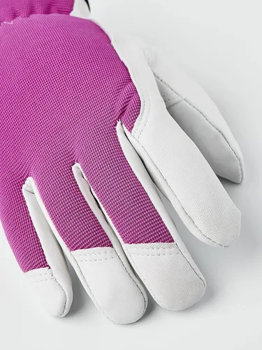 Miniatura 5 de Hestra Job Kobolt Garden Glove, Leather Gardening Gloves for Pruning, Digging, & Outdoor Yard Work for Men & Women Fucsia