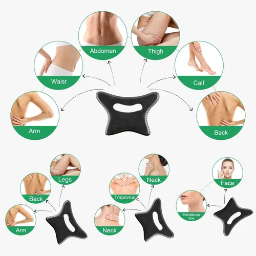 Miniatura 5 de Body Gua Sha Tool Large Natural Bian Stone Handle Guasha Scraping, Muscle Scraper Tool for Soft Tissue, Manual Anti-Cellulite Sculpting Board for