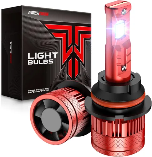 Miniatura 14 de Torchbeam Bombilla T6S 9005/HB3, 1000% de alto brillo, 6500K blanco frío 9005 bombillas Powersport con ventilador de enfriamiento, luces antiniebla