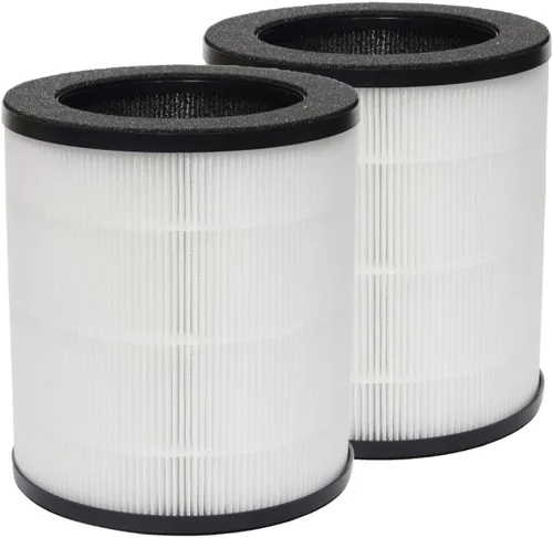 PUREBURG Filtros de repuesto compatibles con purificador de aire Mooka M02, paquete de 2 unidades H13 HEPA de filtración de 3 etapas de carbón
