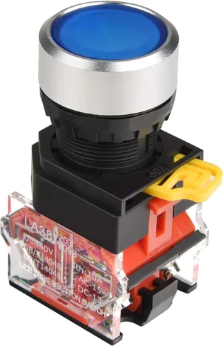 Miniatura 12 de APIELE Interruptor de botón momentáneo de 22MM 1NO 1NC Cabeza de metal LA36A-11BN-BLK (negro)