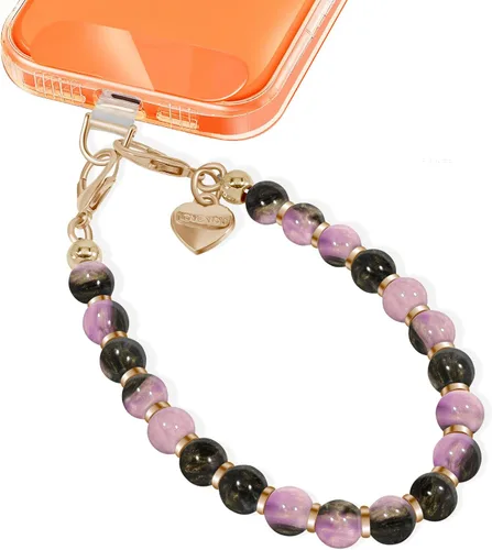 Correa de Muñeca para Teléfono Desmontable Dije para Teléfono Cordón de Metal para Teléfono Pulsera Llavero para Mujeres con Pestañas de Sujeción
