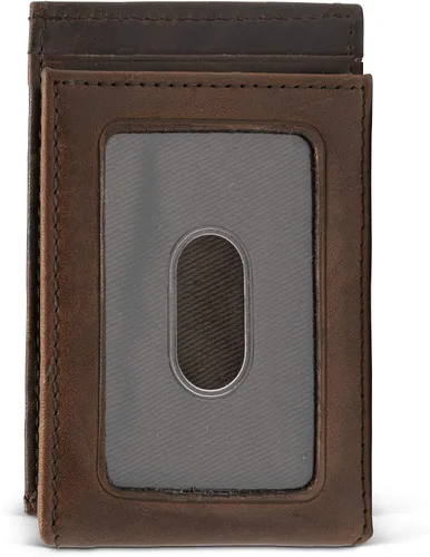 Miniatura 3 de WEBER'S PREMIER PIEL - Dynasty Series - Cartera de bolsillo frontal para hombre - RFID bloqueo de cuero de grano completo