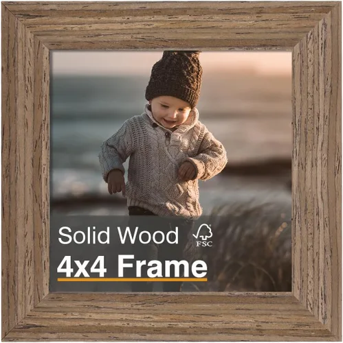 Miniatura 121 de KINLINK 3.5x5 Picture Frame, Ash Black Solid Wood Frame with Plexiglass for Table Top and Wall Mounting, Photo Frame for Horizontal or Vertical