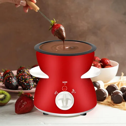 Miniatura 3 de Juego de ollas para fondue, mini juego de macetas eléctricas para fundir queso de chocolate, máquina de fondue de chocolate con tenedores