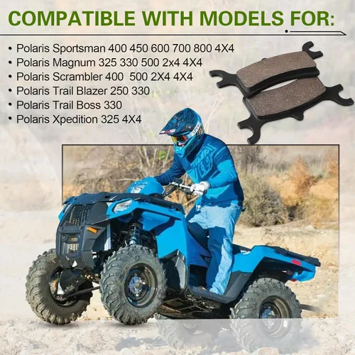 Miniatura 6 de LOCOPOW Pastillas de freno para Polaris Sportsman 450 400 500 600 700 800 2x4 4x4, Scrambler 400 500, Magnum 500 330 325, Trail Blazer 330 250