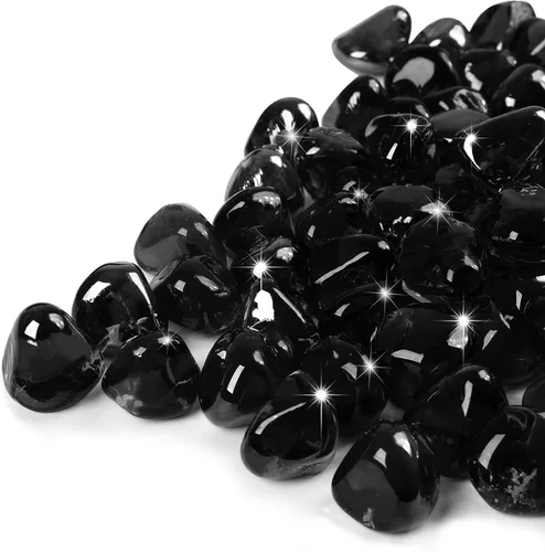Miniatura 8 de GASPRO - Diamantes de cristal de fuego de 10 libras - Cristal de fuego transparente de 1 pulgada para fogatas de propano, rocas de cristal