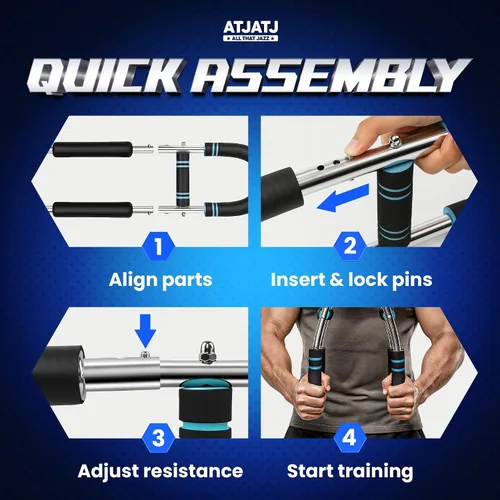 Miniatura 7 de Entrenador de brazo Twister de 3 niveles (50-100 libras), equipo de entrenamiento ajustable para pecho y bíceps para hombres, equipo de gimnasio