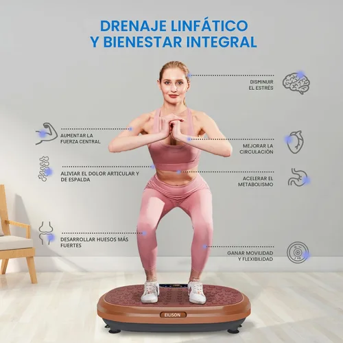 Miniatura 8 de EILISON FitMaxx 3D XL Vibration Plate Exercise Machine - Whole Body Workout Vibration Platform w/Loop Bands - Lymphatic Drainage Machine for