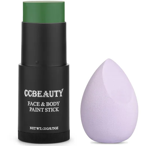Miniatura 15 de CCbeauty Palo de pintura facial dorada metálica, kit de pintura facial con purpurina, pintura corporal profesional, kit de maquillaje SFX no tóxico