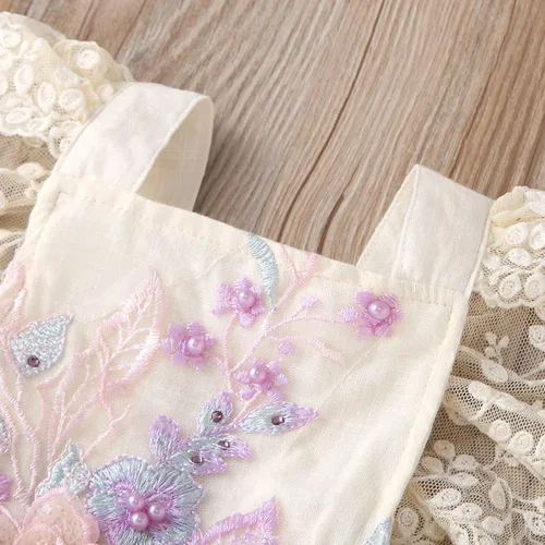 Miniatura 60 de IDOPIP Conjunto de ropa de 1er cumpleaños para niñas con estampado floral, estilo bohemio, con encaje, tutú y diadema de princesa