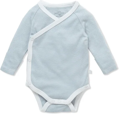 Miniatura 13 de MORI Body tipo kimono de manga larga para bebé para niños y niñas, transpirable, unisex, suave, con botones sin níquel
