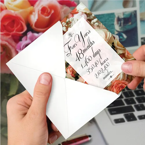 Miniatura 6 de NobleWorks Tarjeta de felicitación de 4º aniversario (compañero de trabajo) con sobre de 5 x 7 pulgadas para hombres, mujeres (1 tarjeta) 4 años