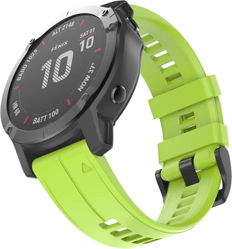 OVERSTEP Correa de reloj de silicona suave compatible con Garmin Fenix 5X Band de 1.024 in de ancho para Fenix 6X/Fenix 7X/Fenix 5X Plus/Fenix 6X