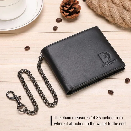 Miniatura 4 de billetera bifold chain, Negro2, Moda