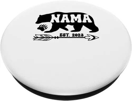 Miniatura 2 de Anuncio de embarazo Nama Grandma Bear Est. 2023 PopSockets intercambiables PopGrip