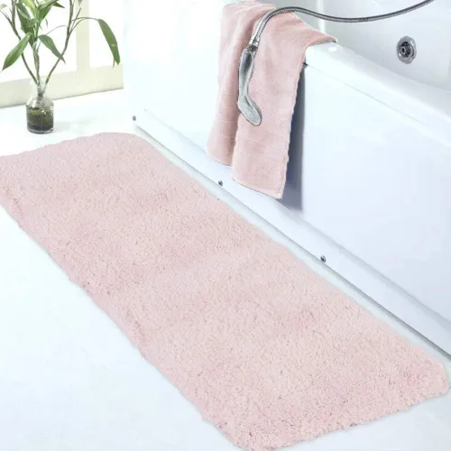 Miniatura 77 de Walensee Alfombra de baño antideslizante (16 x 24 pulgadas, color rubor) absorbente de agua, microfibra suave, lavable a máquina, alfombra de baño