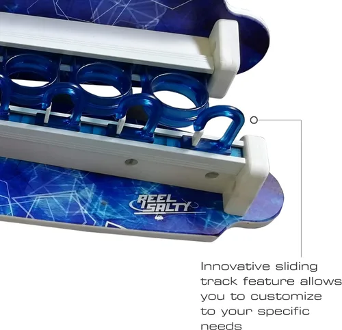 Miniatura 5 de Rush Creek Creations Reel Salty - Soporte para caña de pescar impermeable para 10 cañas de pesca de agua salada + equipo de pesca y accesorios