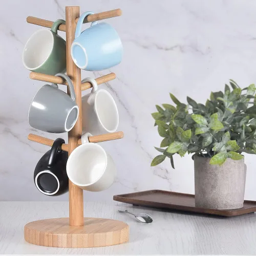Miniatura 7 de homEdge Mini taza de café de porcelana, 3 onzas / 90 ml, pequeñas tazas de café demitasse para expreso, té - Juego de 6, multicolor