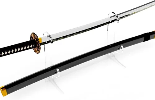 Miniatura 8 de LEILIN Soporte de espada Katana soporte acrílico de dos capas para espada samurái, soporte para katana de escritorio, hoja acrílica de 0.236 in