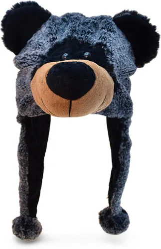 Miniatura 18 de Puzzled - Sombrero de mapache marrón de peluche - Sombrero súper suave y cálido con orejeras, gorro de invierno acogedor de forro polar para niños