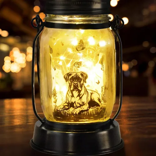 Miniatura 73 de Farol solar de Chihuahua, regalo para mujeres, hombres, mamá, cumpleaños, amantes de perro Chihuahua, luz conmemorativa pérdida de mascotas