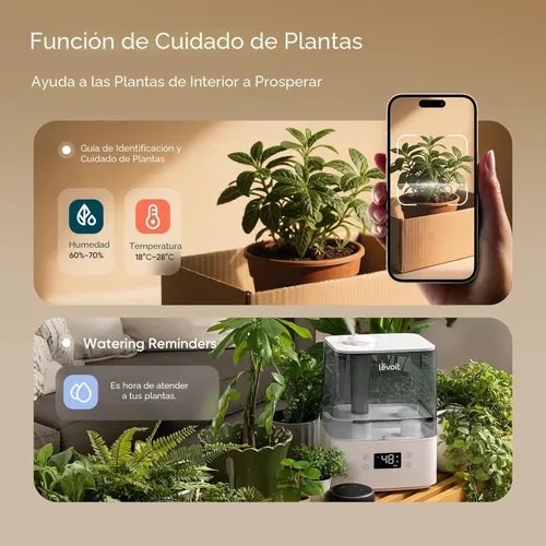 Miniatura 4 de LEVOIT Humidificadores para dormitorio, habitación grande, hogar, (6L) difusor de aceite esencial de llenado superior de niebla fría para bebés
