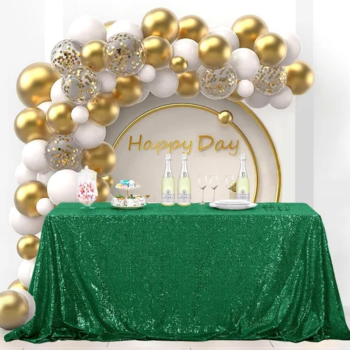 Mantel de lentejuelas color verde hierba de 50 x 80 pulgadas, mantel de mesa con purpurina, secuencia brillante para decoración de mesa de Acción de