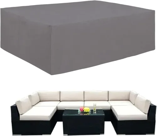 Miniatura 13 de Easy-Going Funda resistente 600D para muebles de patio, juego de mesa y silla rectangular al aire libre, funda impermeable para exteriores