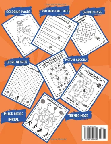 Miniatura 2 de Basketball Activity Book For Kids The Ultimate Basketball Activity Book for Kids Aged 9-12 Perfect Gift For Any Basketball Fan Themed Mazes