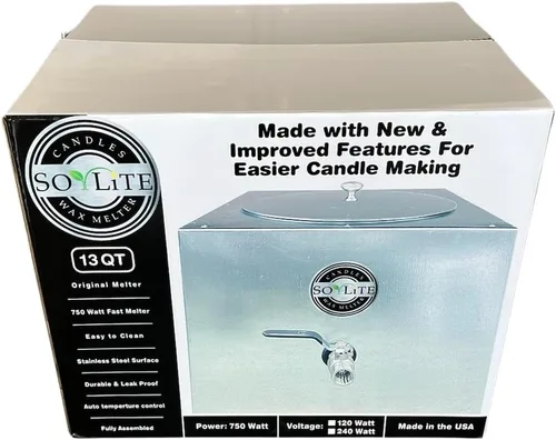Miniatura 4 de Derretidor de cera para hacer velas, tanque de acero inoxidable para fusión de cera de 3.25 galones de capacidad o aproximadamente 27 libras de cera