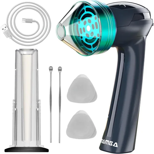 Miniatura 9 de Mamba Molinillo de especias eléctrico XL, recargable por USB, con una sola mano, para hierbas y especias con dientes de aluminio, molinillo