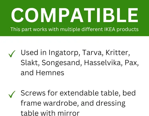 Miniatura 6 de Spare Hardware Parts Marco de cama y tornillo de escritorio (IKEA Parte #105307) (paquete de 8)