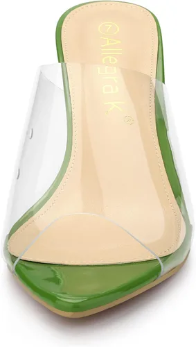 Miniatura 3 de Allegra K Sandalias transparentes de tacón grueso para mujer
