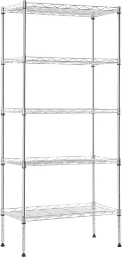 Miniatura 33 de Estantería metálica de almacenamiento de 6 niveles de 208.8 cm x 121.92 x 45.72 cm, con ruedas, resistente estante con capa de acero, cromado