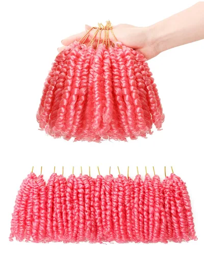 Miniatura 68 de Cabello de Ganchillo Pre-Retorcido Passion Twist para Mujeres Negras y Niños, Cabello Passion Twist Pre-Enrollado Trenzas Bohemias 4 Pulgadas 8