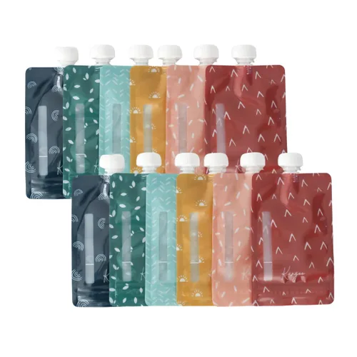 Bolsas reutilizables para alimentos para bebés – Bolsas de almacenamiento para niños pequeños y niños – Puré de manzana, batidos, yogur, puré