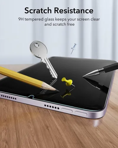 Miniatura 7 de ESR Paquete de 2 protectores de pantalla para iPad mini 7ª generación (A17 Pro, 2024) y 6ª generación (2021), película de vidrio templado 9H