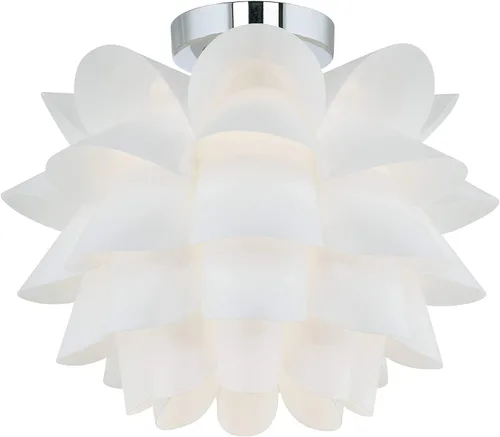 Miniatura 2 de Lámpara de techo flor blanca de Possini Euro Design, 15 3/4 pulgadas de ancho