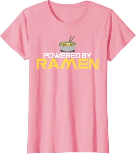 Miniatura 11 de Camiseta de fideos de anime japoneses Powered By Ramen, Negro, S