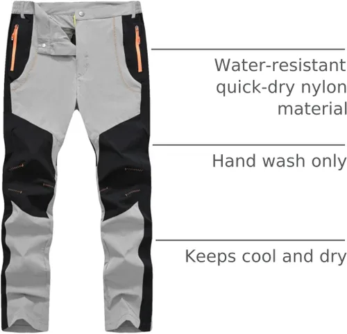 Miniatura 11 de TBMPOY Pantalones cargo de senderismo para hombre, ligeros, impermeables, de secado rápido, pantalones de montaña, pesca, camping