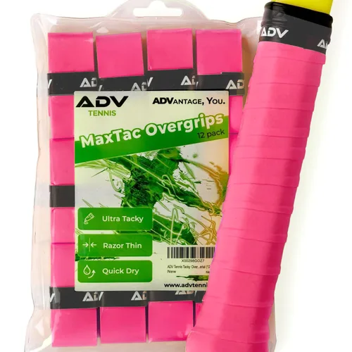 Miniatura 11 de ADV MaxTac Tacky Tennis Overgrip - Paquete de 6 Empuñaduras de Tenis Antideslizantes Extremadamente Pegajosas Overgrip - Cinta de Agarre