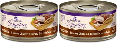 Miniatura 26 de Wellness CORE Signature Selects - Alimento húmedo enlatado triturado para gatos adultos, natural, rico en proteínas, sin granos, receta de entrada