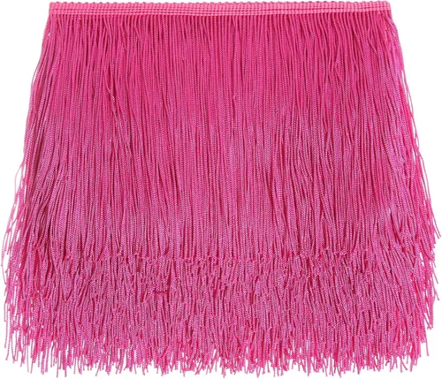 Miniatura 13 de AWAYTR Ribete de Flecos para Costura de 10 Yardas - 6 pulgadas de Ancho con Borlas para Manualidades DIY, Ropa y Decoración de Vestidos
