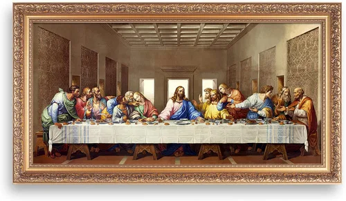 Miniatura 39 de A&T ARTWORK La Última Cena de Leonardo Da Vinci Las reproducciones de arte clásico mundial, impresiones de lienzo Giclee, arte de pared