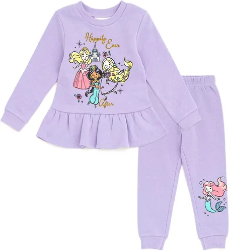 Miniatura 14 de Disney Conjunto de sudadera de vellón y pantalones deportivos para niñas, tallas de recién nacido a niño grande (recién nacido - 14-16)