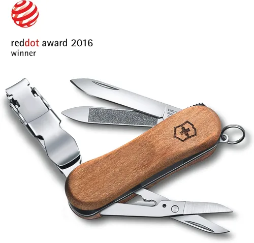 Miniatura 6 de Victorinox Nail Clip 580 Wood Swiss Army – Cuchillo de bolsillo pequeño con cortaúñas