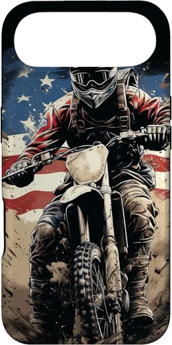 Miniatura 27 de Dirt Bike American Flag Motocross Enduro Biker 4th of July Case for iPhone 17