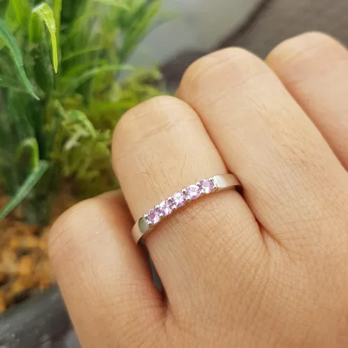Miniatura 158 de Dazzlingrock Collection Anillo de boda redondo de 5 piedras preciosas o diamantes para mujer en oro macizo de 10 K/14 K/18 K